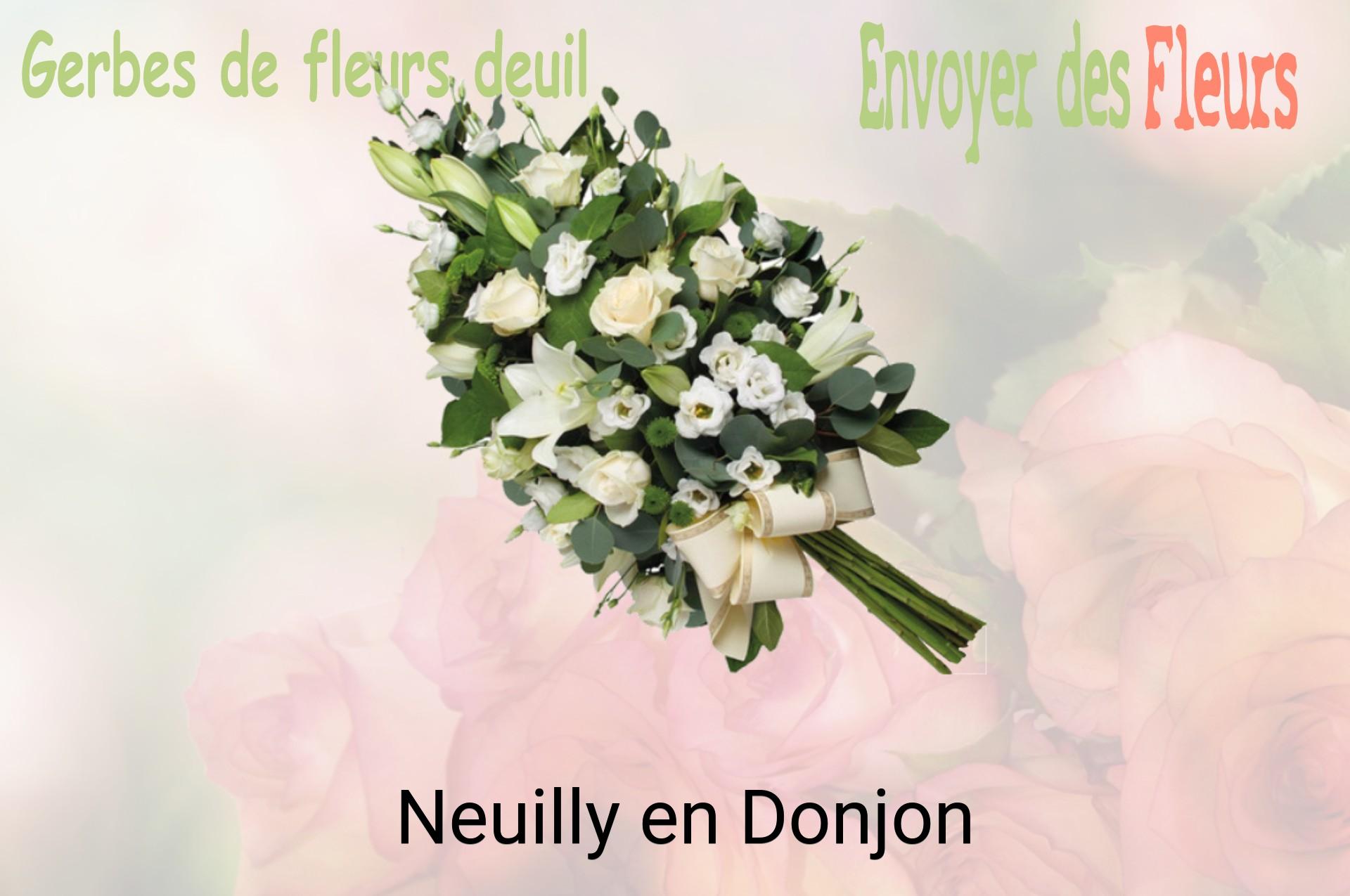 Gerbe de fleurs de deuil livrée à Neuilly-en-Donjon